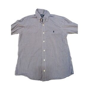 Ralph Lauren Men's Button Down Gingham Check Shirt Long Sleeve 14.5 32/33 Pony